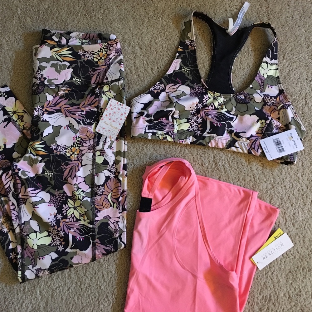Free People Leggings & Bra Set size L
